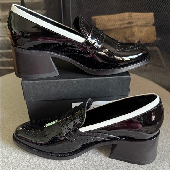 Angela Scott Black Patent Leather Women's Heels - Picture 9 of 16